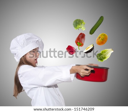 young chef with pot