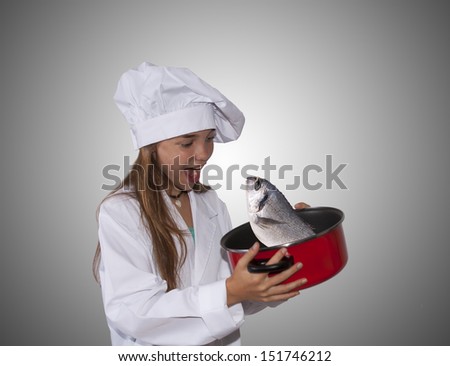 young chef with pot