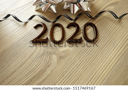 2020 New Year party celebration background with space for design