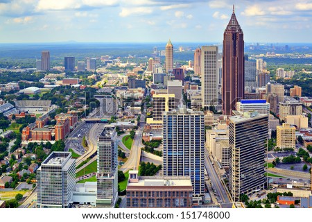 Downtown Atlanta, Georgia, USA skyline. Royalty-Free Stock Photo #151748000