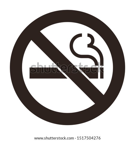 No smoking sign. Smoking prohibited symbol isolated on white background