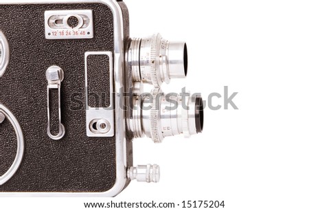 old retro camera isolated on white background