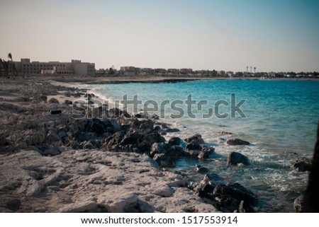 Mediterranean sea coast with a clear water 