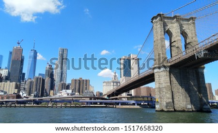 Brooklyn Bridge, Manhattan in background