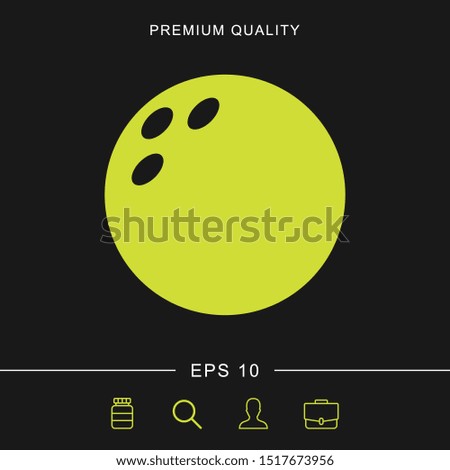 Bowling ball icon illustration isolated vector sign symbol