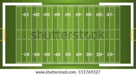 A vector grass textured American football field. EPS 10. File contains transparencies. Royalty-Free Stock Photo #151769327