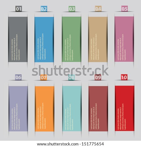 Colorful label,for infographics design,vector