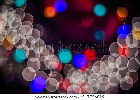 Christmas abstract background with booble bokeh lights. Beautiful shiny background with bokeh. Picture with copy space.