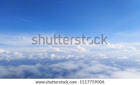 Beautiful white clouds against the blue sky.

