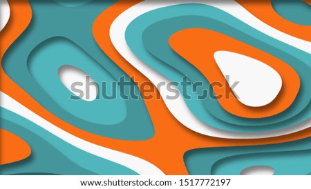 abstract contour texture paper cut out effect background wallpaper pastel color template illustration