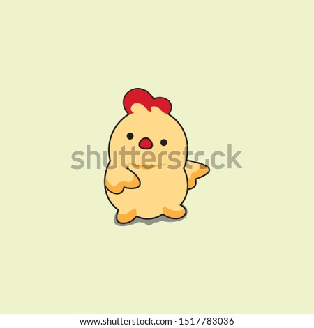 Cute Dancing Chicken Icons Illustration