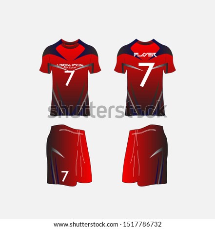 t-shirt sport design template,volleyball, Soccer or football jersey mockup,uniform front and back view.