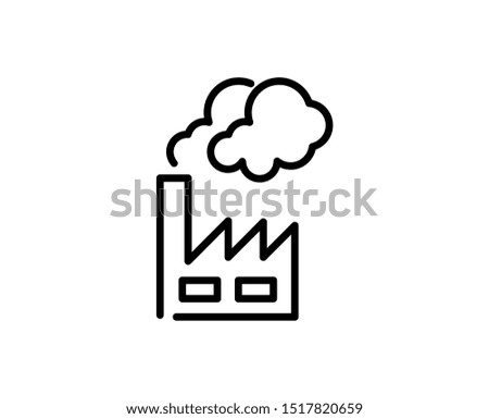 Factory line icon. Vector symbol in trendy flat style on white background. Web sing for design.