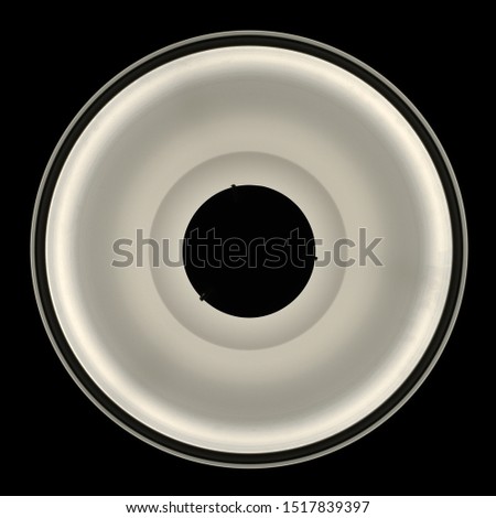 Beauty Dish Reflector Isolated on Black Background Royalty-Free Stock Photo #1517839397