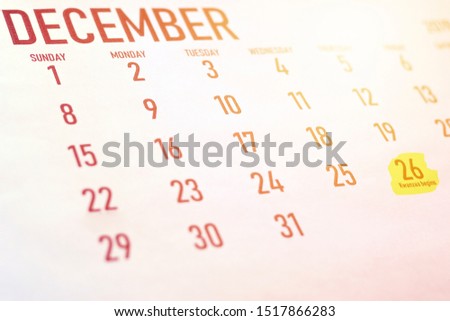 December calendar with Kwanza holiday -tradition that is based on the first harvest celebrations in Africa