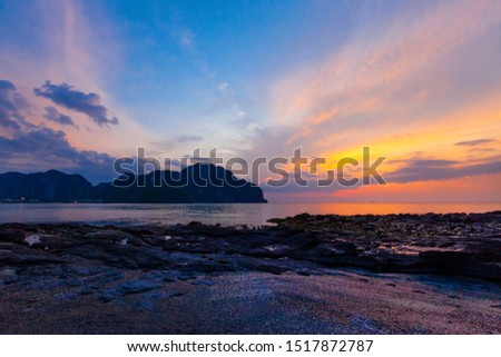 Beautiful sunset on Phi Phi Don island, Phuket