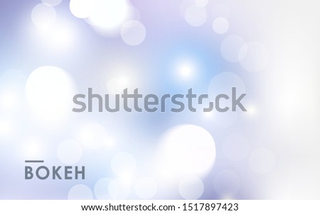 Abstract light silver bokeh background vector. Modern white background.