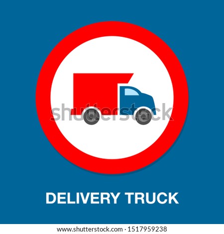 Delivery truck icon isolated on white background. Vector simple illustration.