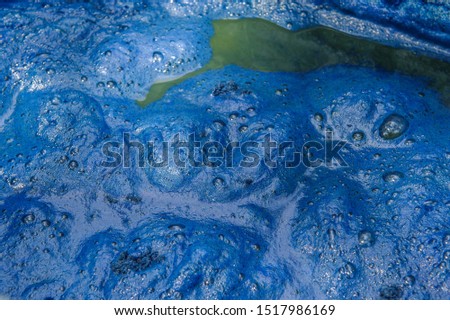 indigo dyed natural air bubbles indigo surface texture background
