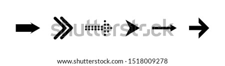 Set flat arrows vector with isolated on white background. Collections for web design, interface and more. Royalty-Free Stock Photo #1518009278