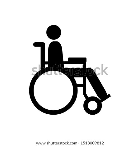 wheelchair icon vector simple design