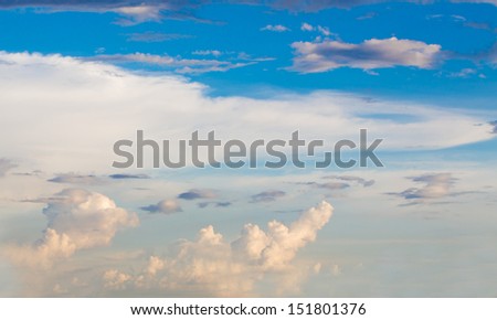 clouds in the blue sk