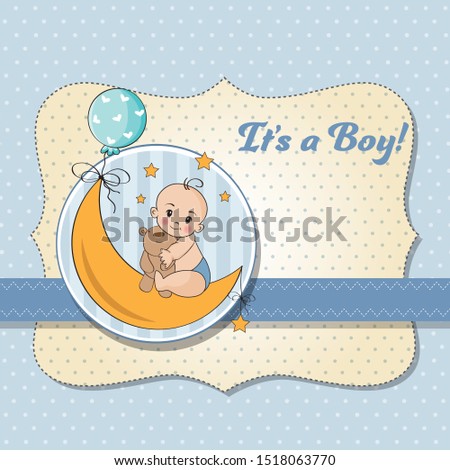 cute baby boy shower card