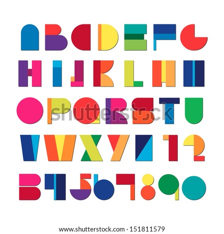 Colorful alphabet Set - Vector illustration