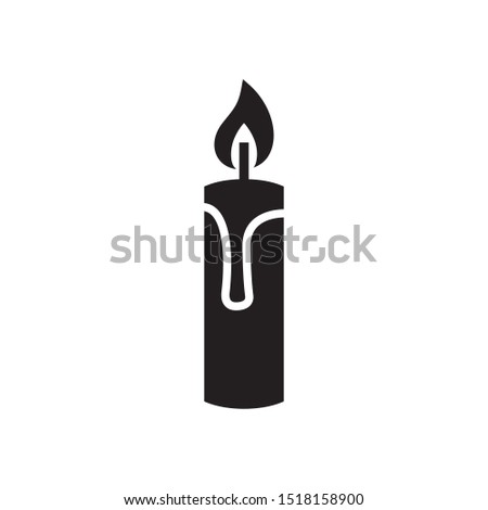 Candle icon in trendy flat style design. Vector graphic illustration. Suitable for website design, logo, app, and ui. EPS 10.