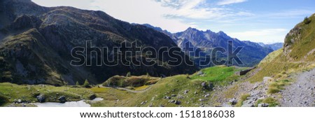 Beautiful landscape from Longo refuge Carona Val Brembana alps Italy Royalty-Free Stock Photo #1518186038
