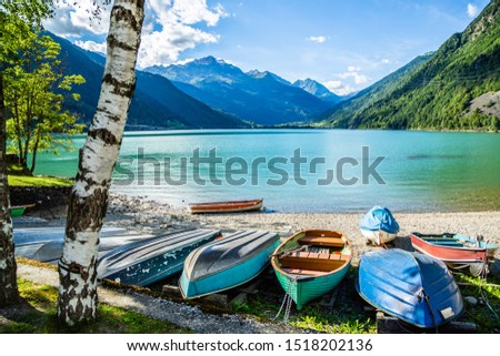 View on the lovely Poschiavo lake  ( Switzerland)
