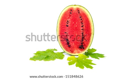 Ripe sweet watermelon isolated on white background