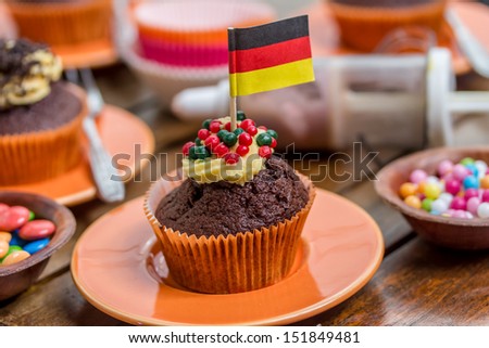 mixed tartlets with the german flag