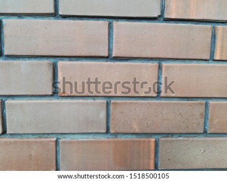 City brick wall on the street.
