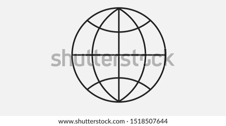World icon. Global earth world globe icon vector. The globe icon. Globe symbol. Flat Vector illustration