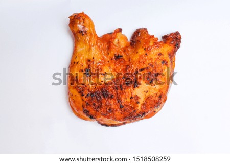 Chicken and a  white background isolated