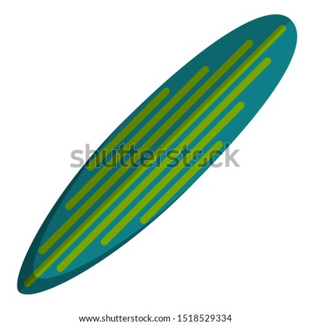 Isolated colored surfboard. Vacations time - Vector illustration