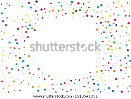 Festival pattern with color round glitter, confetti. Random, chaotic polka dot. Bright background  for party invites, wedding, cards, phone Wallpapers. Vector illustration