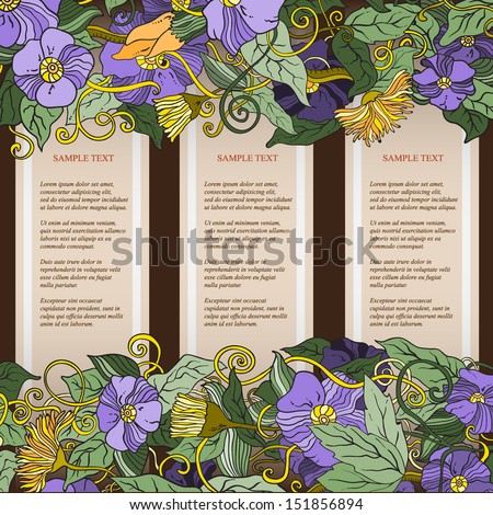 Abstract elegance floral pattern with place for your text.