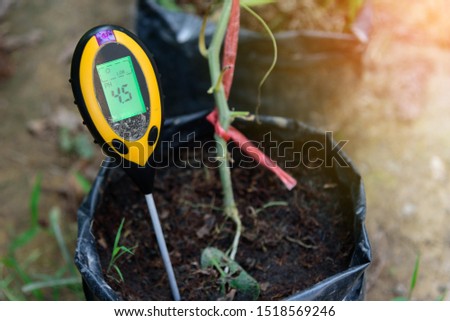 Use soil PH meter to check the PH value 