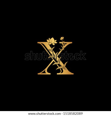 Golden Abstract luxury letter X logo icon design. Creative design can be used as logo corporate identity style, pointer, application icon.