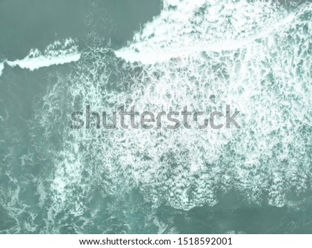 Abstract texture of water with waves. Top view of turquoise water as a background, Ocean