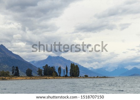 View of lake Wakatipu from a boat, Queenstown, Otago, New Zealand 