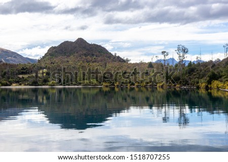 View of lake Wakatipu from a boat, Queenstown, Otago, New Zealand 