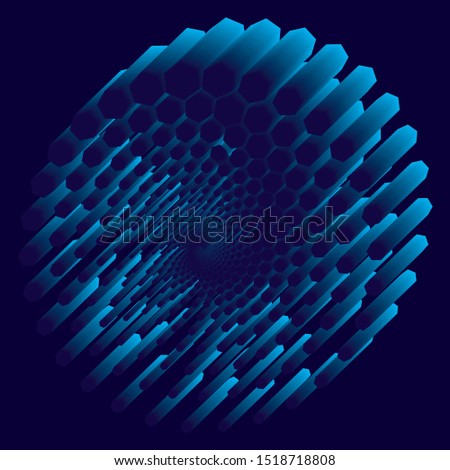 Abstract background. Noise structure with hexagons. Vector image