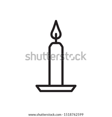 Candle icon in trendy outline style design. Vector graphic illustration. Suitable for website design, logo, app, and ui. Editable vector stroke. EPS 10.