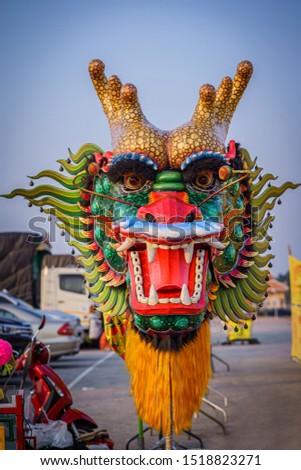 head dragon china festival thailand