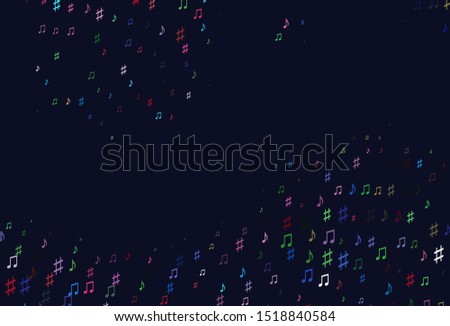 Light Multicolor, Rainbow vector backdrop with music notes. Shining illustration of colorful gradient music notes. Pattern for school ad, booklets.