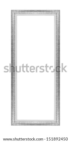 Old silver picture frames. Isolated on white background