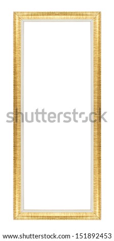 Old green picture frames. Isolated on white background